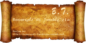 Besenyődi Teodózia névjegykártya